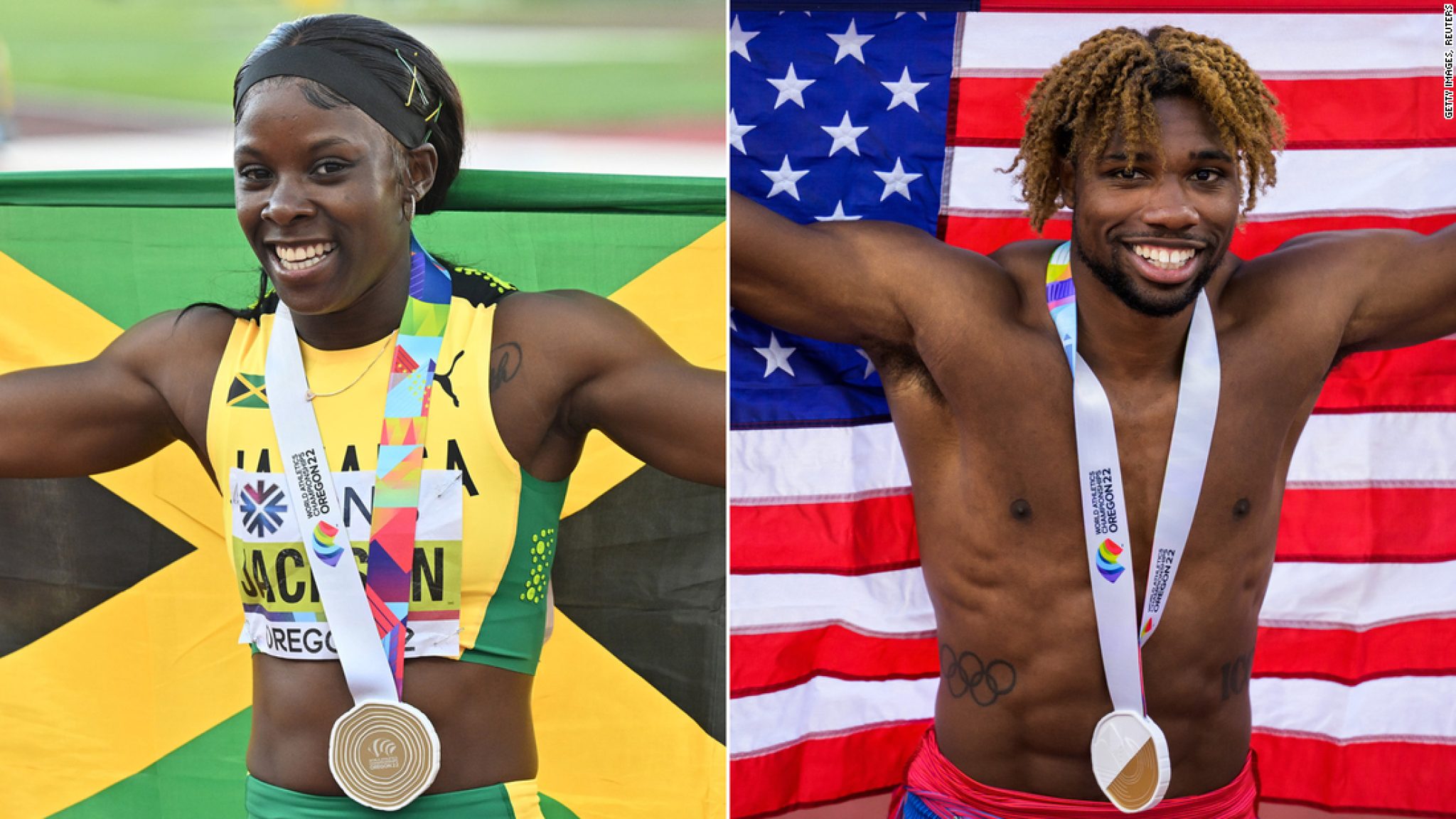 Sherica Jackson y Noah Lyles rompen récords mundiales en los 200 metros