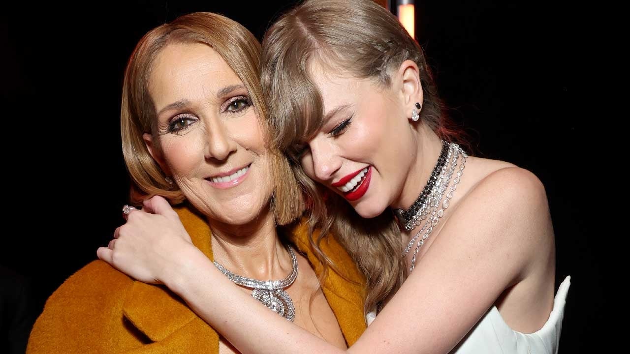 Taylor Swift abraza a Celine Dion en el backstage de los Premios Grammy 2024 después de una incómoda interacción en el escenario