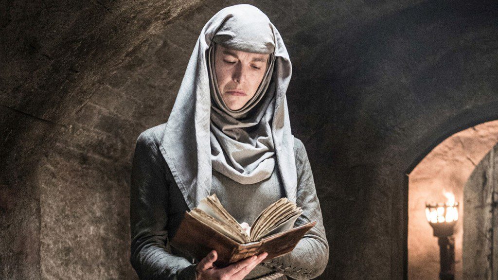 Hannah Waddingham como Onella, una de las Siete Guardianas de la Fe en Juego de Tronos.