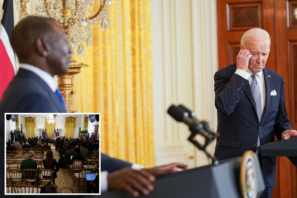 Biden se queja de que la prensa «nunca cumple el acuerdo» durante una incómoda conferencia de prensa con el líder de Kenia