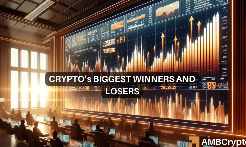 Ganadores y perdedores semanales en el mercado de criptomonedas: TON, RNDR, BONK, CORE