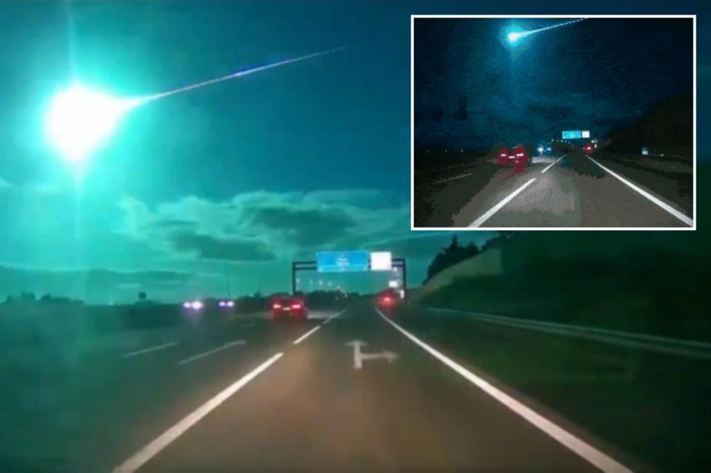 Un meteoro ilumina de azul el cielo de España y Portugal