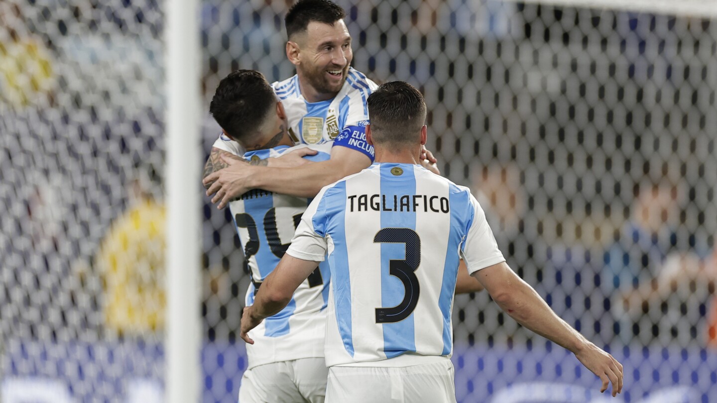 Copa América 2024: Argentina vence 2-0 a Canadá y llega a la final, y Messi anota