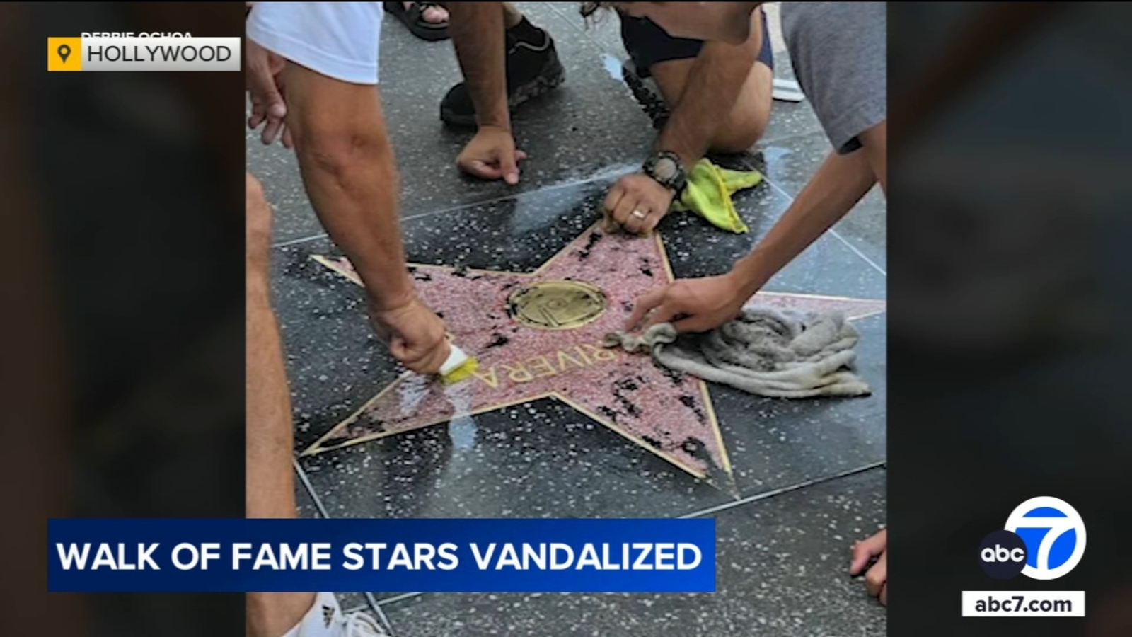 La estrella de Jenni Rivera y Selena Quintanilla está entre las 3 estrellas vandalizadas en el Paseo de la Fama de Hollywood