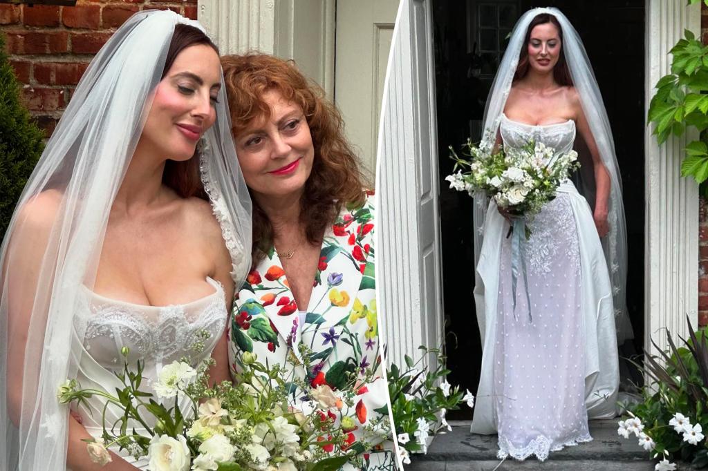 La hija de Susan Sarandon responde a sus críticas por su polémico vestido de novia