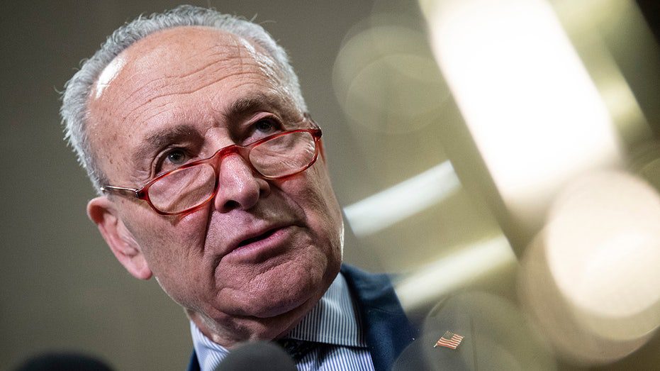 Schumer habla con los medios después de una reunión secreta de AI