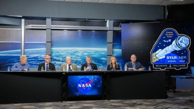 Conferencia de prensa de prueba de vuelo de la tripulación de Boeing de la NASA